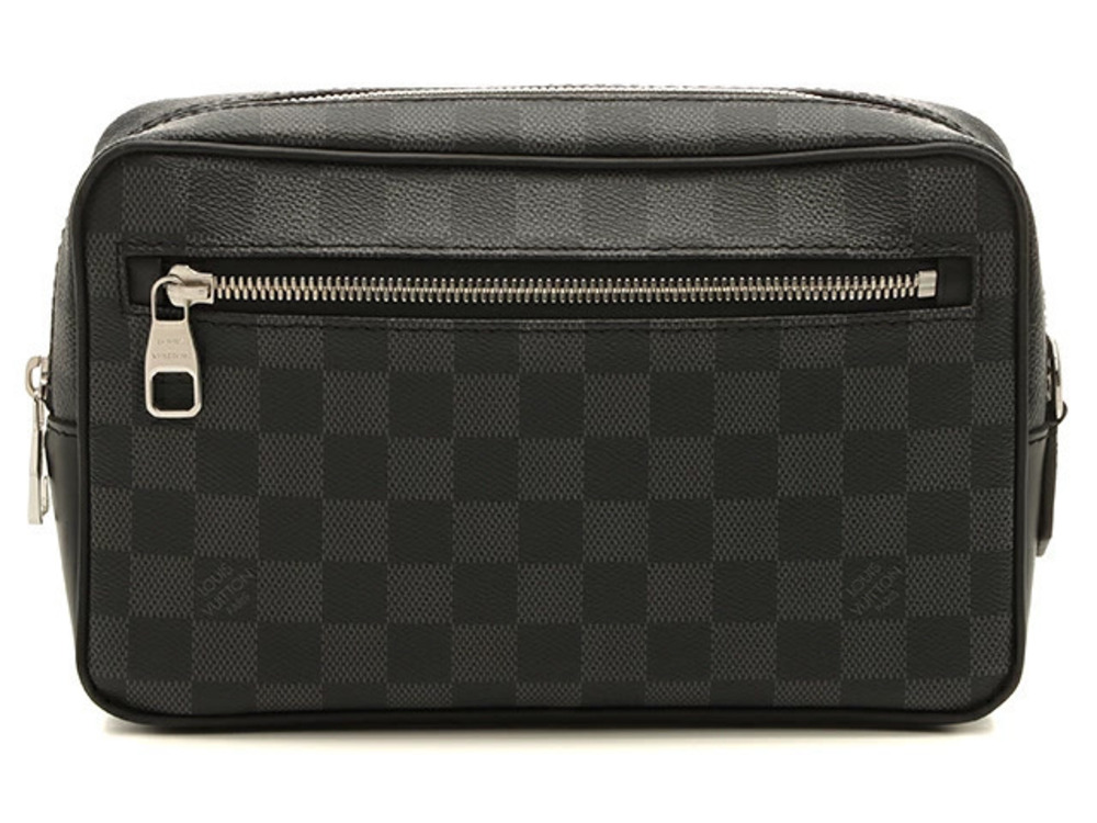 LOUIS VUITTON Pochette Kasai Damier Graphite Black
